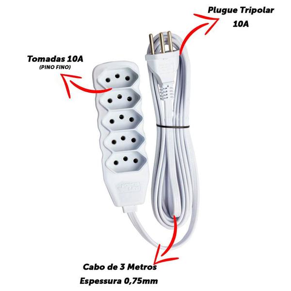 Imagem de Extensão Tripolar em Barra 3 Metros Br 5 Tom Forceline