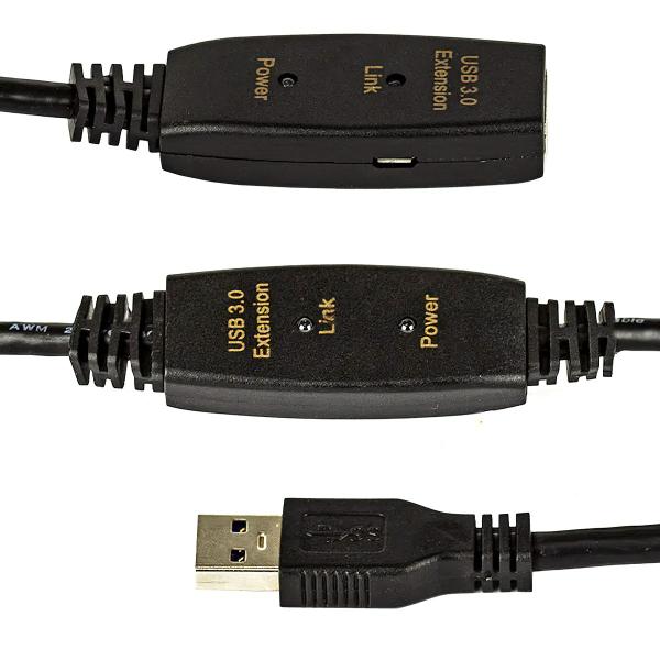 Imagem de Extensão USB 3.0 Ativo Repetidor Macho Fêmea - 10 Metros