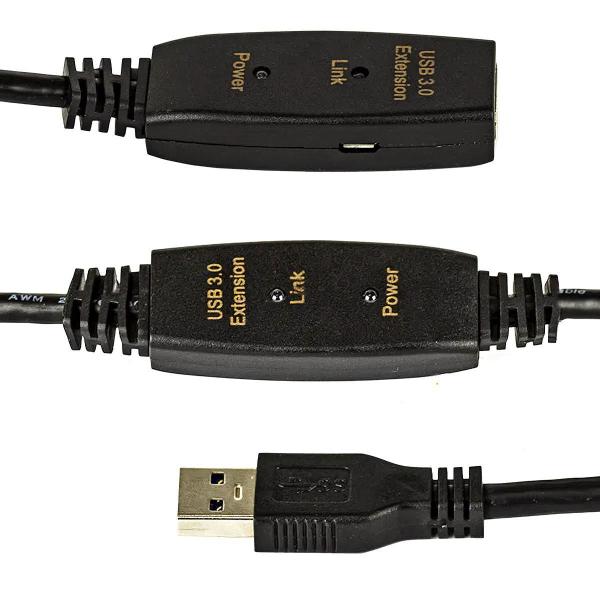 Imagem de Extensão Usb 3.0 Ativo Repetidor Macho Fêmea 20 Mt