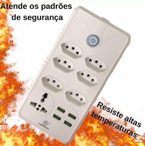 Imagem de Extensão  Usb Cabo Régua Extensão Tomada Elétrica 5m