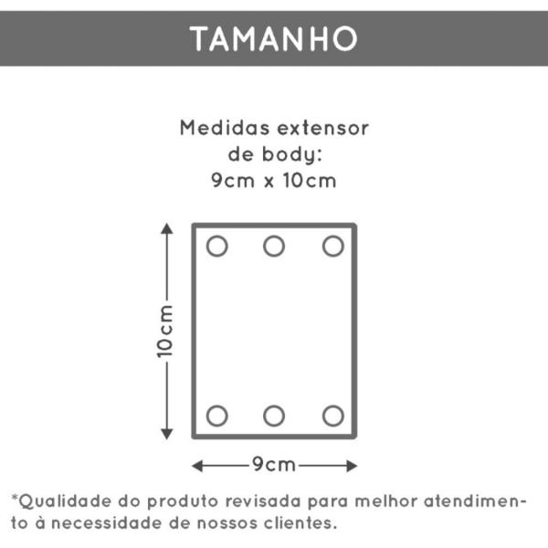 Imagem de Extensor Alongador de Body Kit 10 Und Roupa De Bebe Infantil C/ 3 Botões Branco Botao Pressao