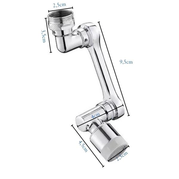 Imagem de Extensor Arejador de Torneira Articulado Fácil Instalação Auxílio de Crianças e Idosos