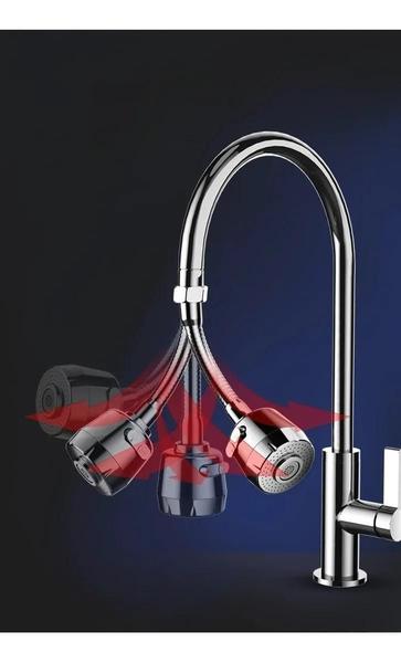 Extensor Arejador Inox Para Torneiras Cozinha Articulado 360 - Iron Fit Imagem de Extensor Arejador Inox Para Torneiras Cozinha Articulado 360
