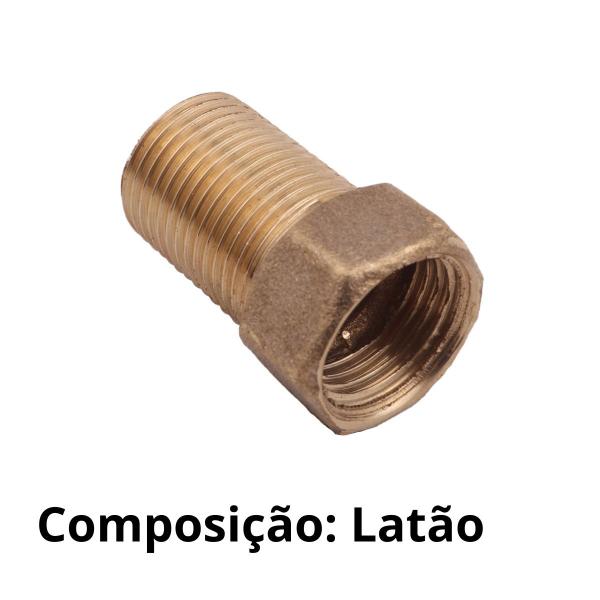 Imagem de Extensor aumento prolongador latao amarelo rosca medio 1/2