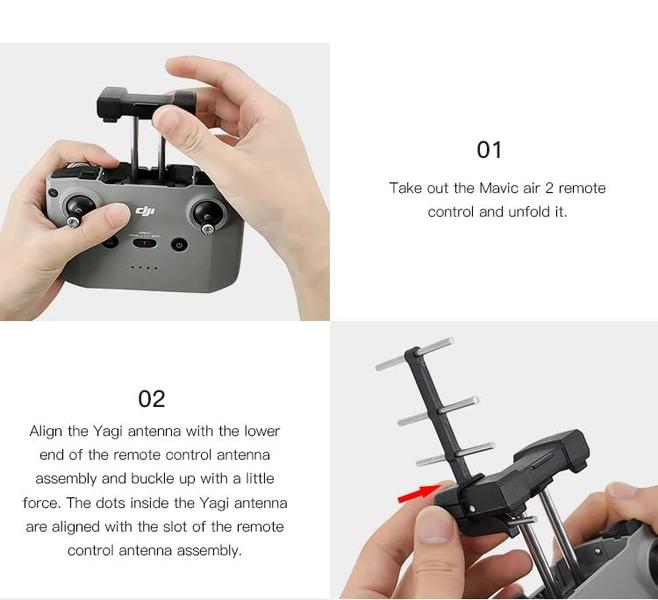 Imagem de Extensor de alcance de antena GAEKOL Yagi-uda 2,4 GHz para drones DJI