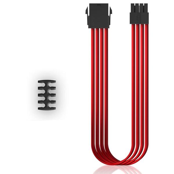 Imagem de Extensor de Cabo 8 Pinos - 30cm - Vermelho - Deepcool EC300-CPU8P-RD