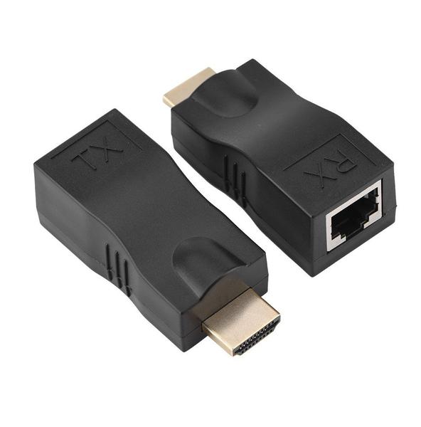 Imagem de Extensor de cabo de rede Zerone RJ45 para HDMI 1.4 30m Cat 5e/6