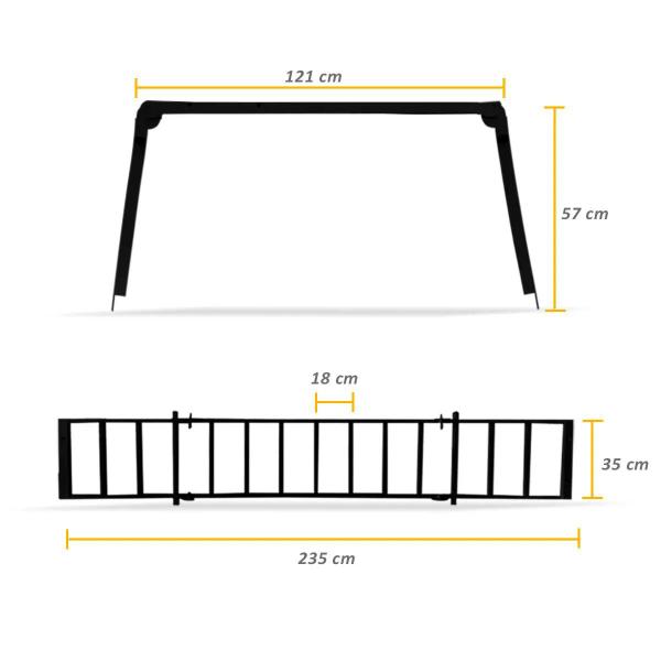 Imagem de Extensor de Caçamba s10 2001 A 2011 Preto Rampa 350kg Reforçado EDR