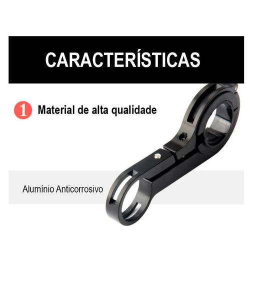 Imagem de Extensor de Guidão 30 cm de Bicicleta com Suporte + Chave