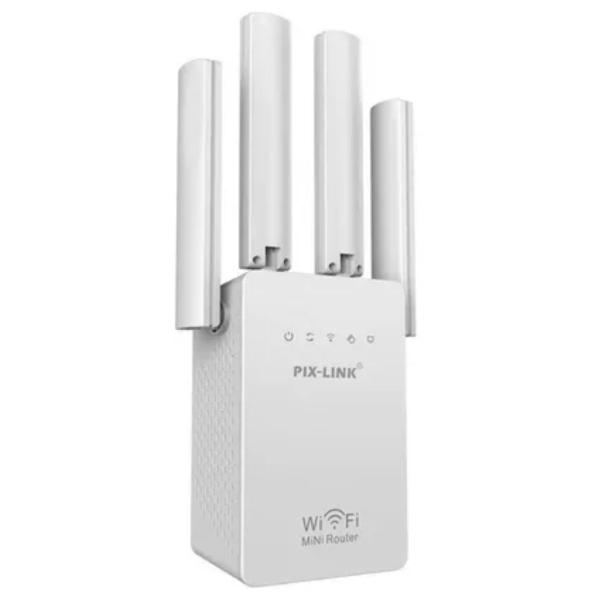 Imagem de Extensor de Internet Wifi 4 Antenas Pix Link LVWR09 Original