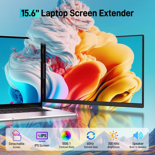 Imagem de Extensor de tela para notebook Vixtan 15,6" FHD 1080P IPS para 13-17,5"