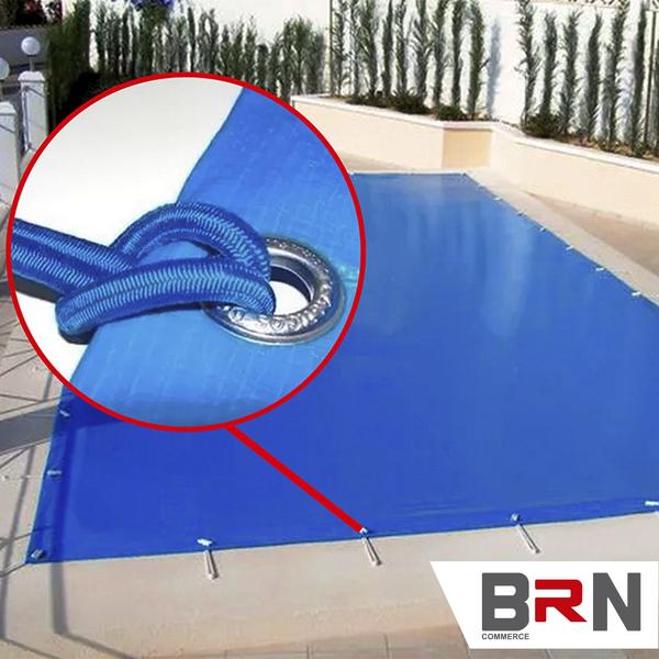 Imagem de Extensor Elástico Duplo Para Capa Lona De Piscina Com 100 Unidades Azul