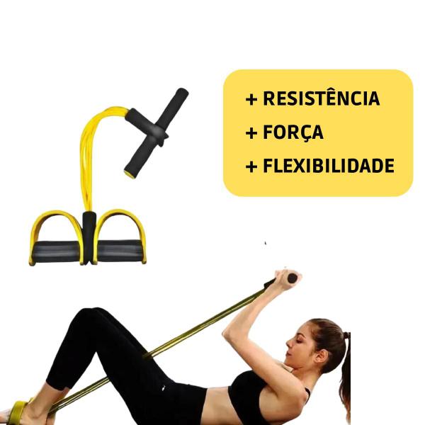 Imagem de Extensor Elástico Exercício Treino Musculação Pilates Yoga