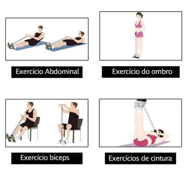 Imagem de Extensor Elástico Para Exercicio Físico 4 Tubos ul