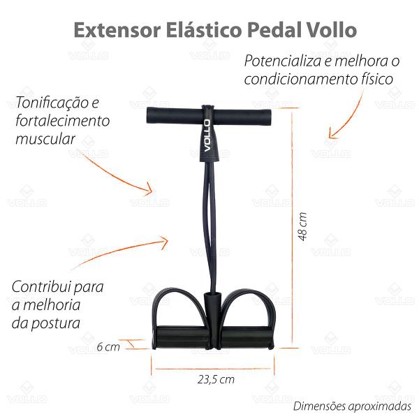 Extensor Elástico Pedal Ginástica Tonifica Fortalece Abdômen Penas Braços Quadril Coxa Vollo Imagem de Extensor Elástico Pedal Ginástica Tonifica Fortalece Abdômen Penas Braços Quadril Coxa Vollo