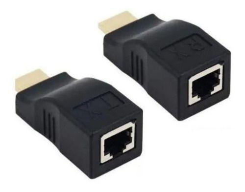 Imagem de Extensor Hdmi 30 Metros Via 1 Cabo De Rede Rj45 Cat5e/6 4k