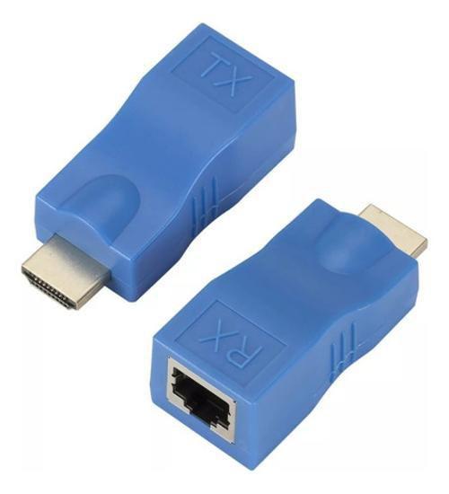 Imagem de Extensor Hdmi 3D 30 Metros Via 1 Cabo De Rede Rj45 Cat5E/6