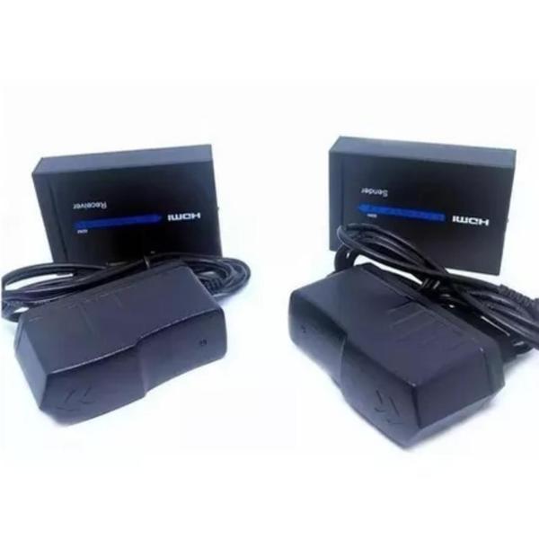 Imagem de Extensor Hdmi 60 Metros P/cabo Rede C/2 Fontes Rj45 Cat5/6