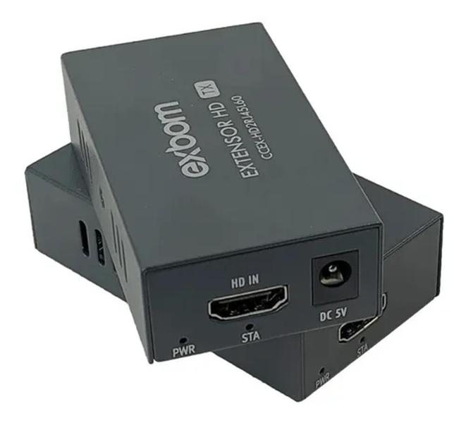 Imagem de Extensor Hdmi 60 Metros Via Cabo Rede Rj45 Cat5e Cat6 Full