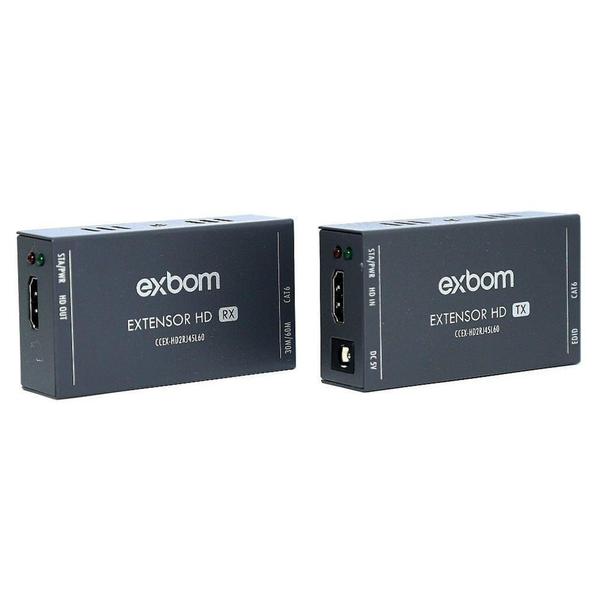 Imagem de Extensor Hdmi 60 Metros X Rj45 Cat5E/Cat-6 3D 1080P Bivolt - EXBOM