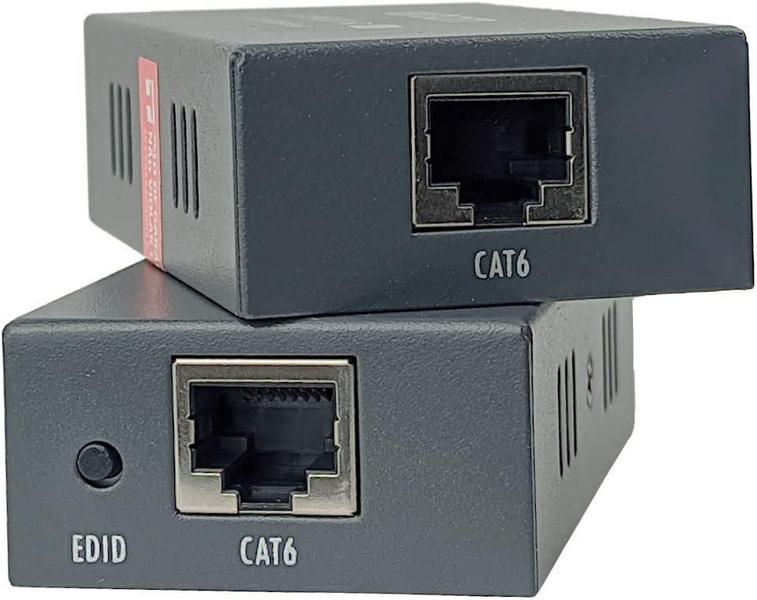 Imagem de Extensor Hdmi 60Metros 3D Cat5/Cat6 Via Cabo Rede Rj45 1080P