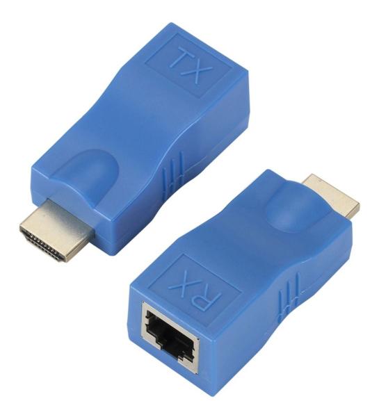 Imagem de Extensor Hdmi Até 30metros Via Cabo Rede Rj45 Cat5e/6 Cobre