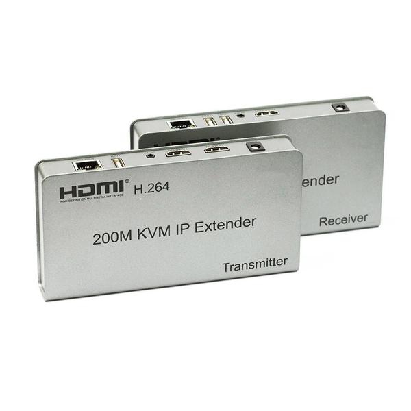 Imagem de Extensor HDMI - KVM de 200m com Cabo de Rede via IP