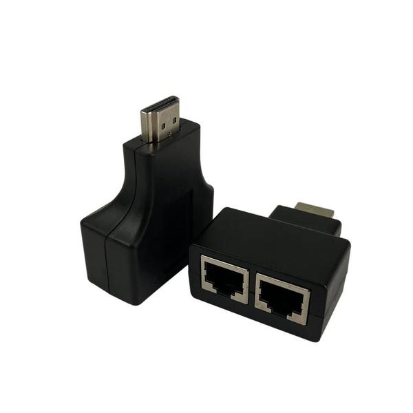 Imagem de Extensor Hdmi Macho Para Rj45 Cat 5 E Cat6 1080P 30 Metros