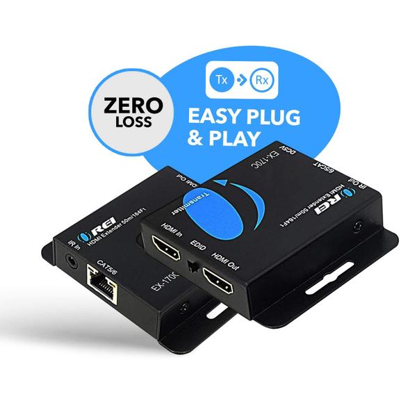 Extensor HDMI OREI 4K sobre Ethernet CAT5/CAT6/CAT7 50m Imagem de Extensor HDMI OREI 4K sobre Ethernet CAT5/CAT6/CAT7 50m