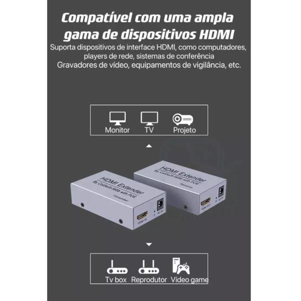 Imagem de Extensor Hdmi Rj45 1 Via 60 Metros Uhd 4k 2k 