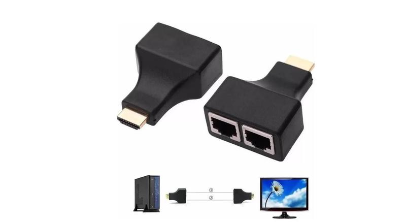 Imagem de Extensor HDMI Via Cabo de Rede Rj45 até 30 Metros - KP-AD100