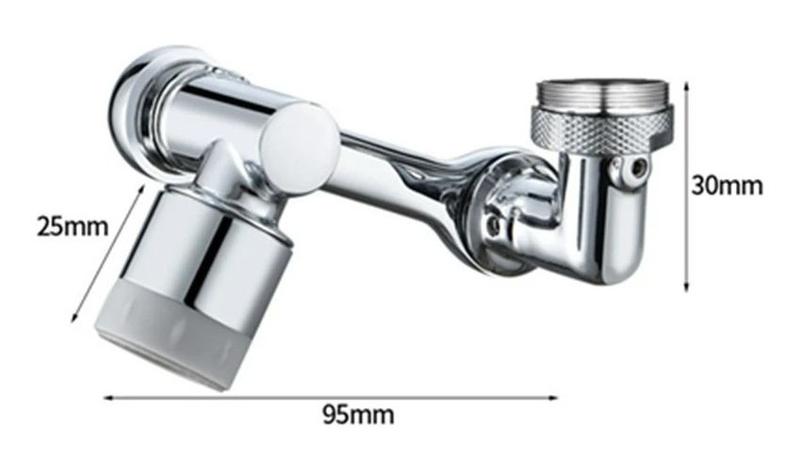 Imagem de Extensor Ponteira Giratória Torneira Abs Banheiro Cozinha