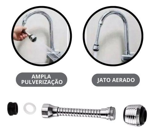 Imagem de Extensor Prolongador Bico Chuveirinho Torneira Inox Cromado