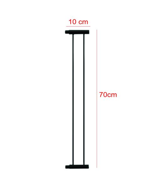 Imagem de Extensor Prolongador De 10x70 Cm Para Portão Grade Pet Altura 80 Preto E