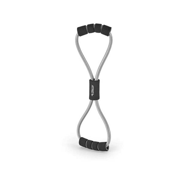 Imagem de Extensor Toning Tube Fitness em Formato de 8 Fitness Cinza/ Preto Atrio - ES222