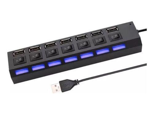 Imagem de Extensor Usb Hub 2.0 7 Portas Cabos Régua Multi Entradas