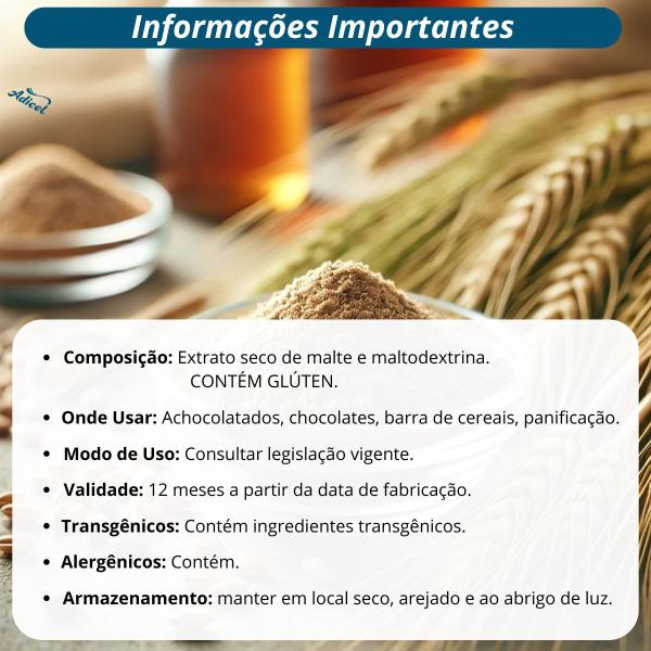 Extrato De Malte Adicel - 25kg - Adicel Ingredientes Imagem de Extrato De Malte Adicel - 25kg