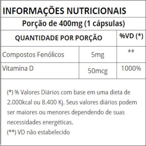 Imagem de Extrato de Própolis com Vitamina D3 2000 Ui com 45 Cápsulas