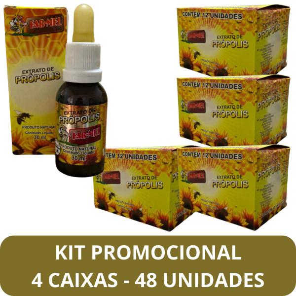 Imagem de Extrato de Própolis Farmel Gota 30ml - Kit Promocional 48 Unidades