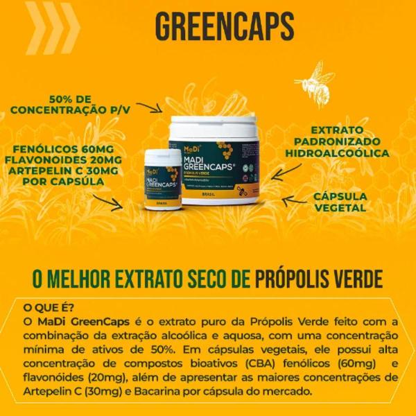 Imagem de Extrato De Própolis Verde Madi Greencaps 30 Capsulas