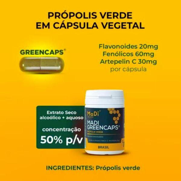 Imagem de Extrato De Própolis Verde Madi Greencaps 30 Capsulas