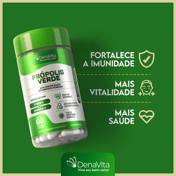 Imagem de Extrato De Própolis Verde + Vitaminas C- D- E - Vegano - Denavita