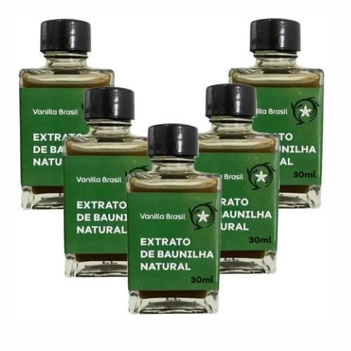 Extrato natural de baunilha 30ml com 5 un Vanilla Brasil Imagem de Extrato natural de baunilha 30ml com 5 un Vanilla Brasil