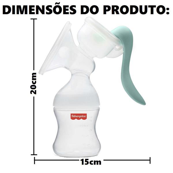 Extrator Bomba Leite Materno Manual Almofadas de Silicone Fisher-Price BB321 - Fisher Price Imagem de Extrator Bomba Leite Materno Manual Almofadas de Silicone Fisher-Price BB321