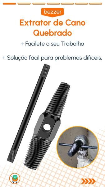 Imagem de Extrator de Cano & Tubo Quebrado Com Duas Pontas Universal 1/2 e 3/4 Reparos Eficientes.