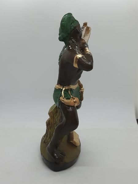 Imagem de Exu Lucifer e Orixá Oxossi umbanda candomblé gesso 20 cm estátua imagem