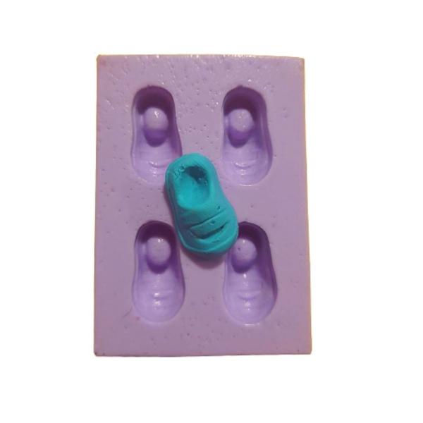 Imagem de F960 molde de silicone sapatinhos confeitaria biscuit