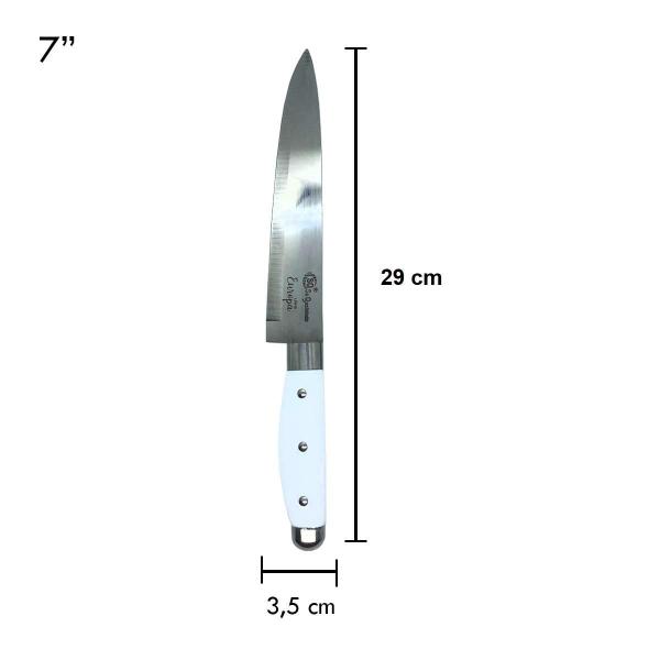 Imagem de Faca 7' Inox Cozinha Carne Legumes Frutas Peixe Churrasco