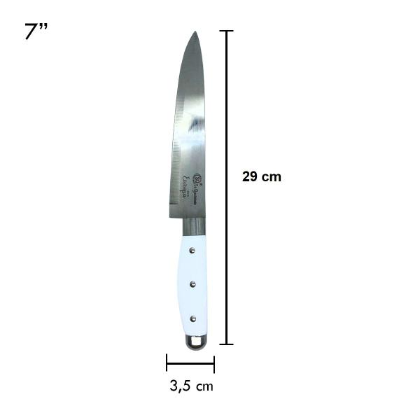 Imagem de Faca 7" Inox Para Cozinha Churrasco Pesca Legumes Frutas