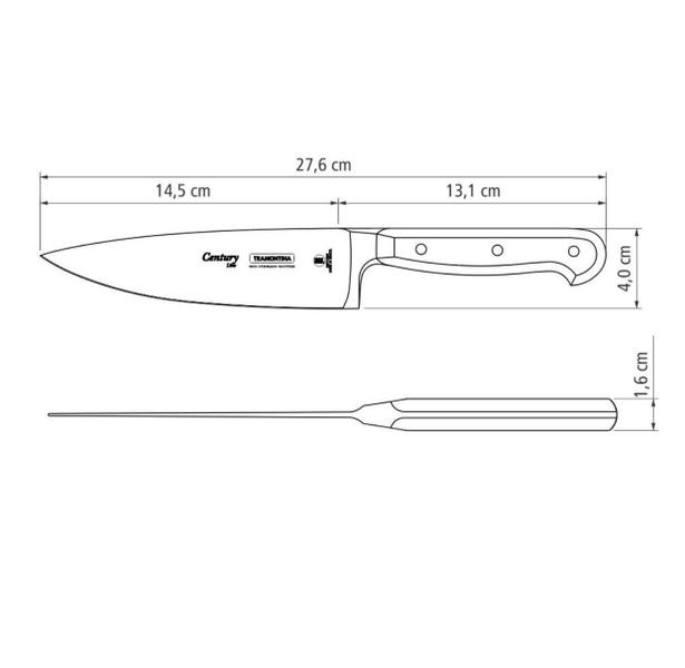 Imagem de Faca Century 6" Chef Tramontina Profissional Aço Inoxidável